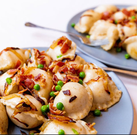 Nina's Gluten-Free Smoked Bacon & Gouda Perogies