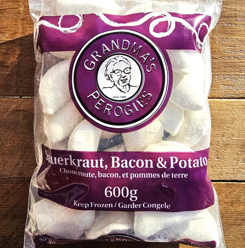 Grandma's Sauerkraut, Bacon & Potato Perogies